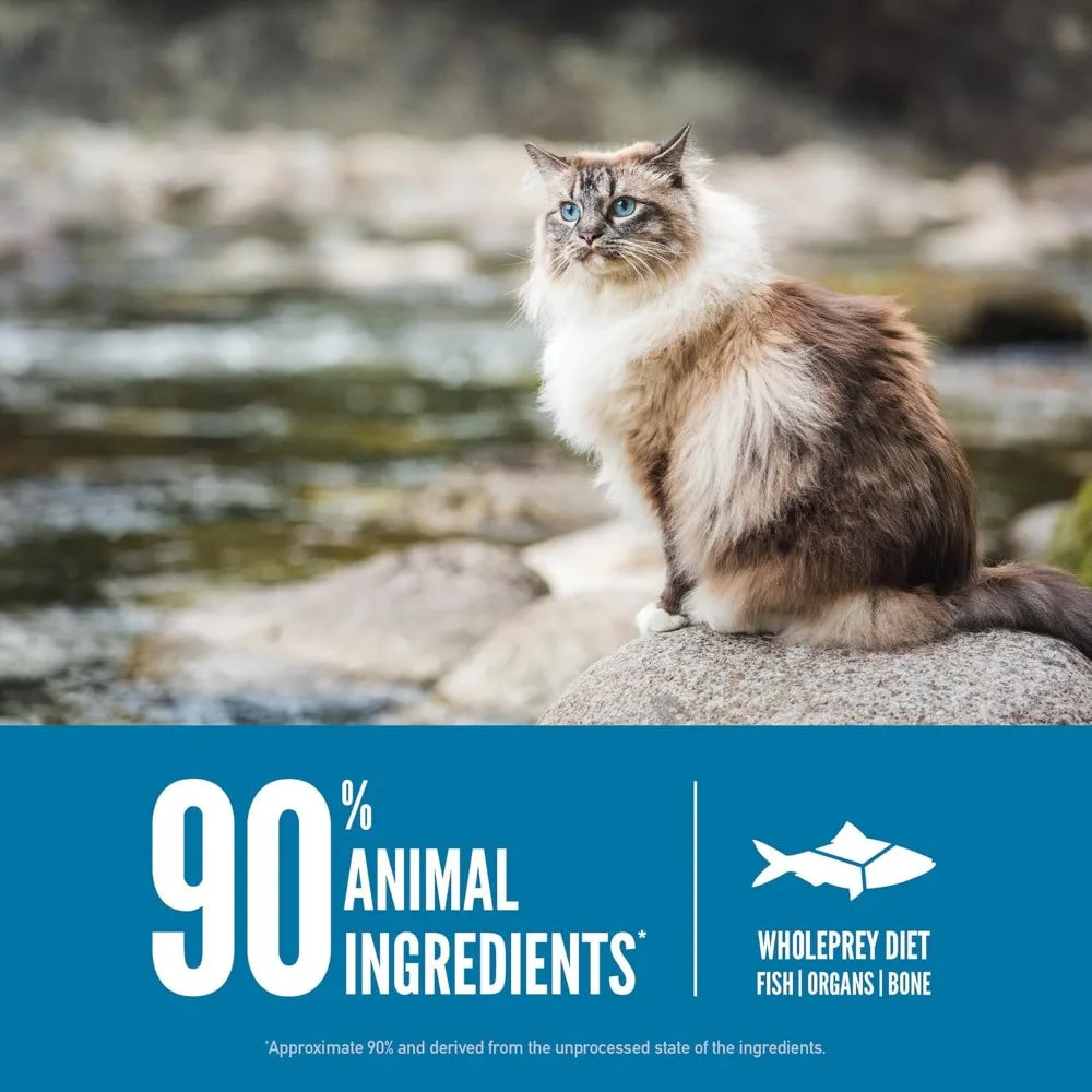 Cat Food,Dry  Food, Grain Free, Premium, High Protein, Fresh & Raw Animal Ingredients, Six Fish, 12lb，Cat Food