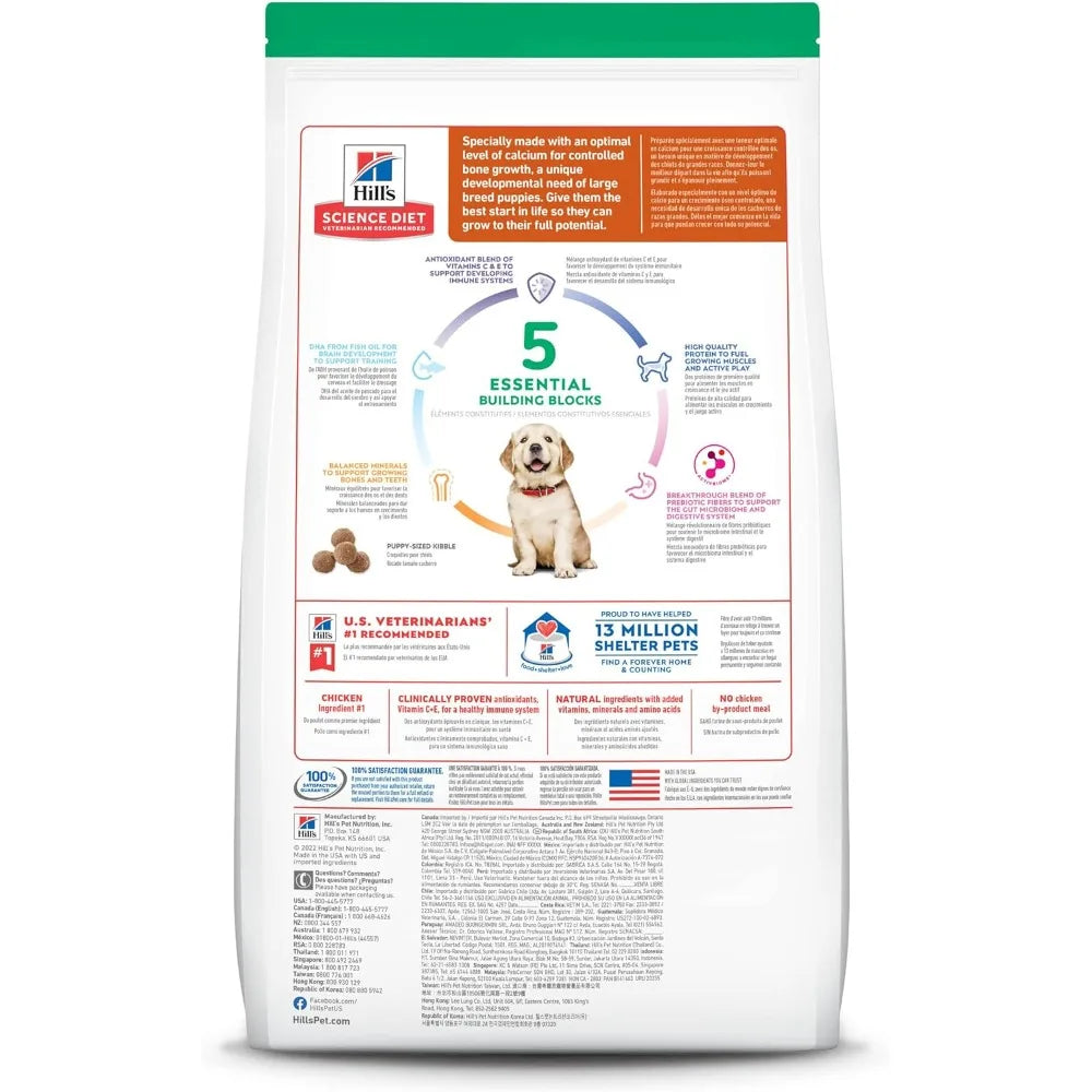 Science Diet Puppy Large Breed Chicken Meal & Brown Rice Recipe Dry Dog Food, 27.5 lb. Bag