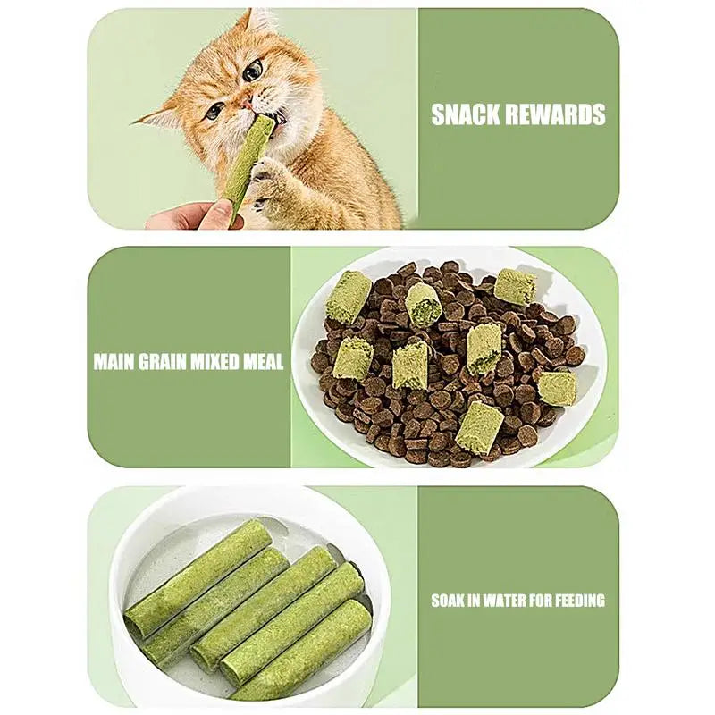 Freeze Dried Raw Cat Food Cat Toys For Gentle Hairball Removal Teeth Cleaning Cat Grass Stick Cat Food For Small Medium Large